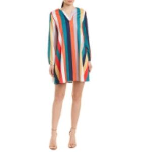 Nino Balcutti Colorful, Long Sleeve Shift Dress - Size Large/10 NWT